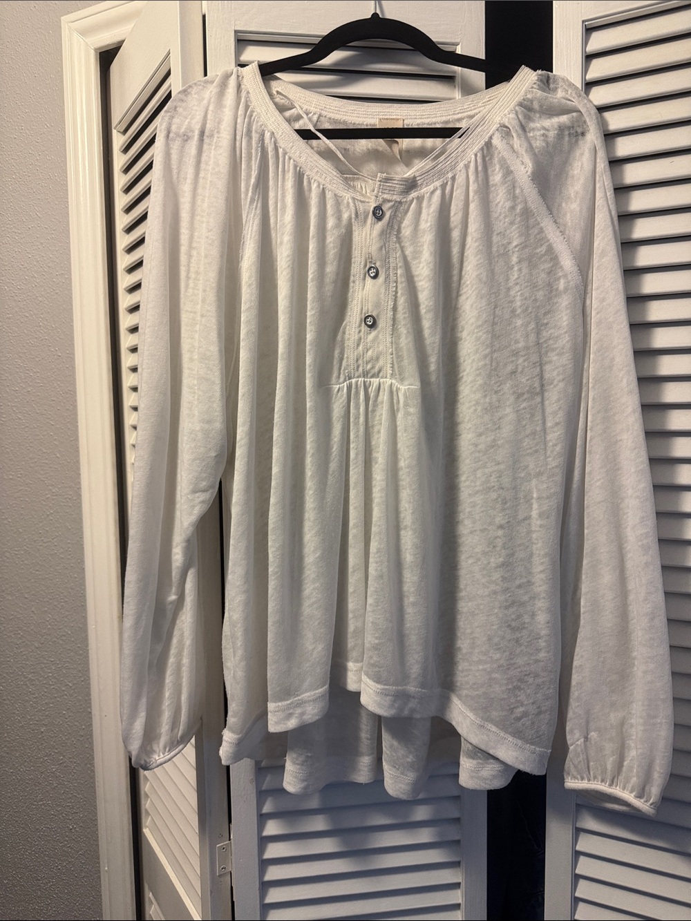 We The Free White Peasant Henley Tunic Top